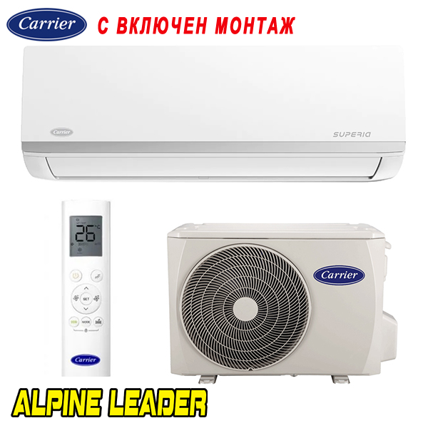 Инверторен климатик Carrier Superia 42QHG009D8SUP/ 38QHG009D8SUP, 9 000 BTU, Клас А++