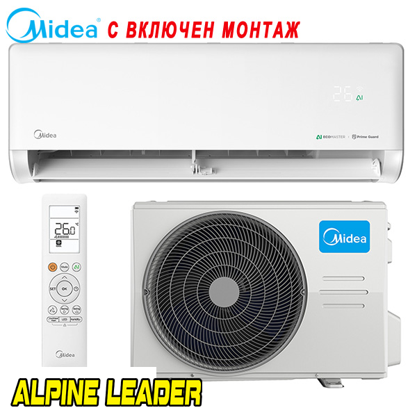 Инверторен климатик Midea Solstice EZ-12RD6-I/ EZ-12RD6H-O, 12 000 BTU, Клас А+++